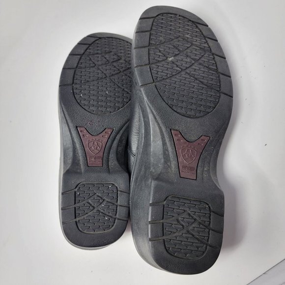 Ariat Women's Sz 8B Black‎ Leather Toe Slip On Nurse Shoes Clog - Picture 8 of 8